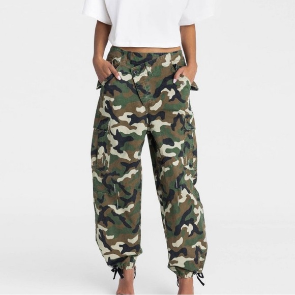 KBB Pants - KBB by Kahlana Women's Mid-Rise Camo Cargo Jogger